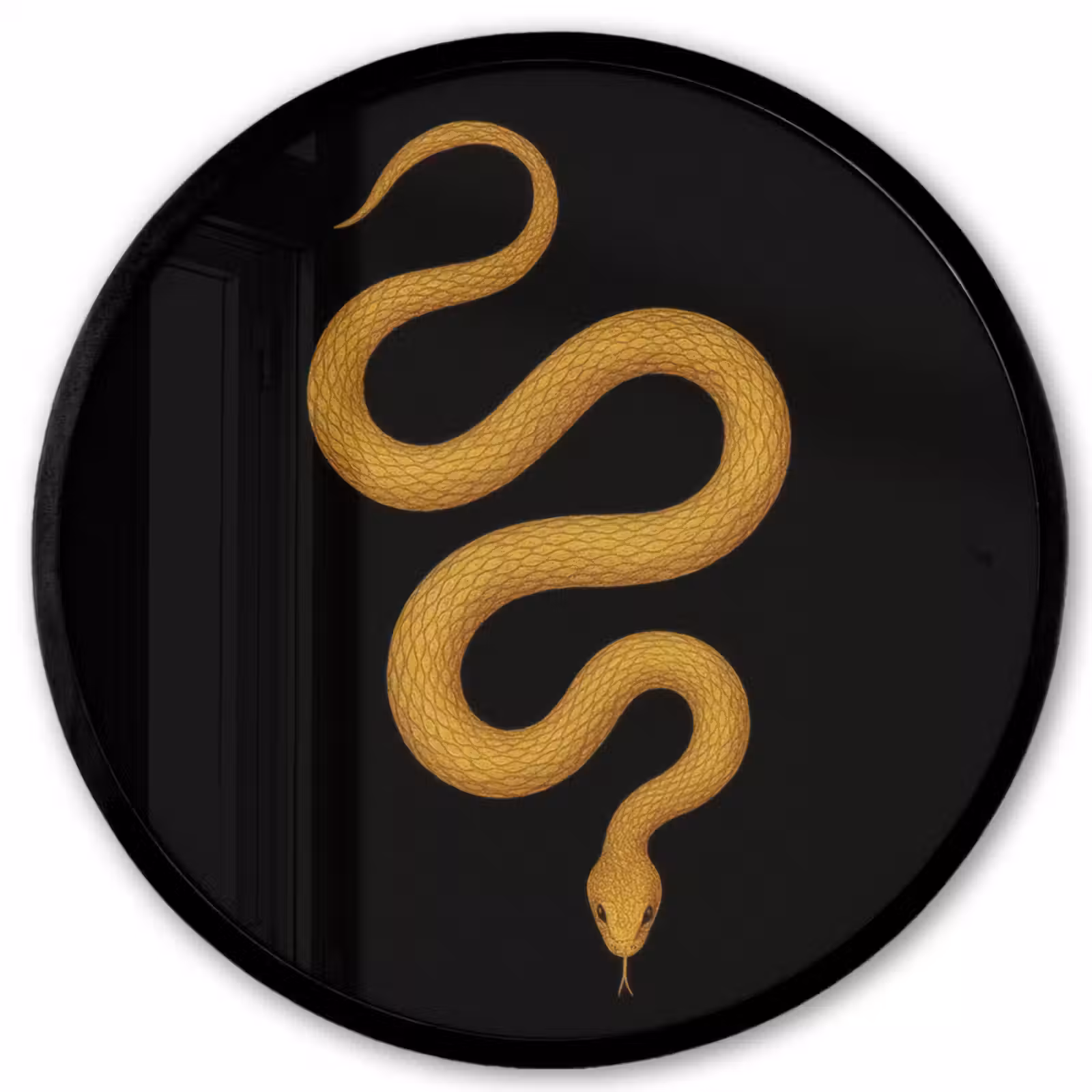 Ronde fotolijst - Slang - Minimalistisch - Goud — 1