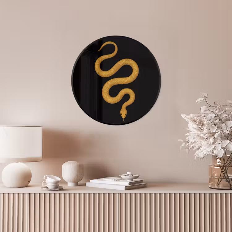 Ronde fotolijst - Slang - Minimalistisch - Goud — 5