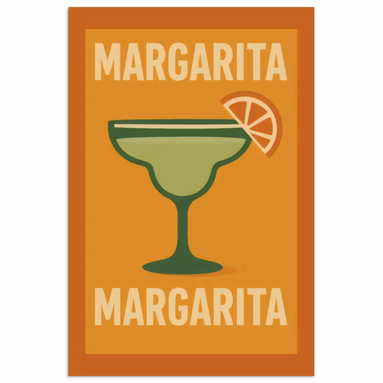 Poster – Illustratie - Margarita - Sinaasappelschijf - Oranje — 1