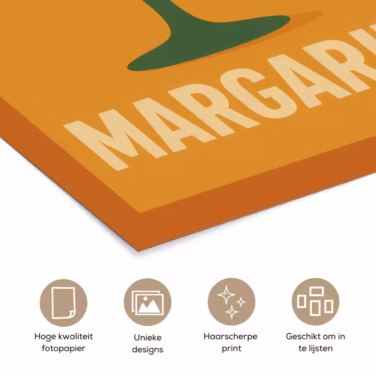 Poster – Illustratie - Margarita - Sinaasappelschijf - Oranje — 5