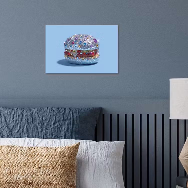 Poster – Glitters - Hamburger - Blauw — 3