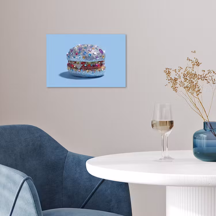 Poster – Glitters - Hamburger - Blauw — 4