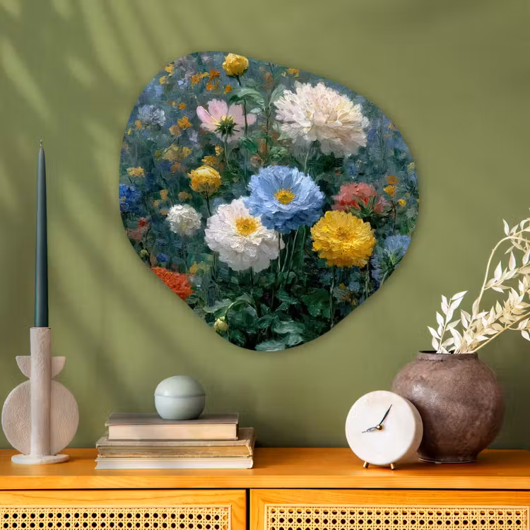 Organisch schilderij - Glas - Close-up - Veld - Bloemen - Kleurrijk — 2