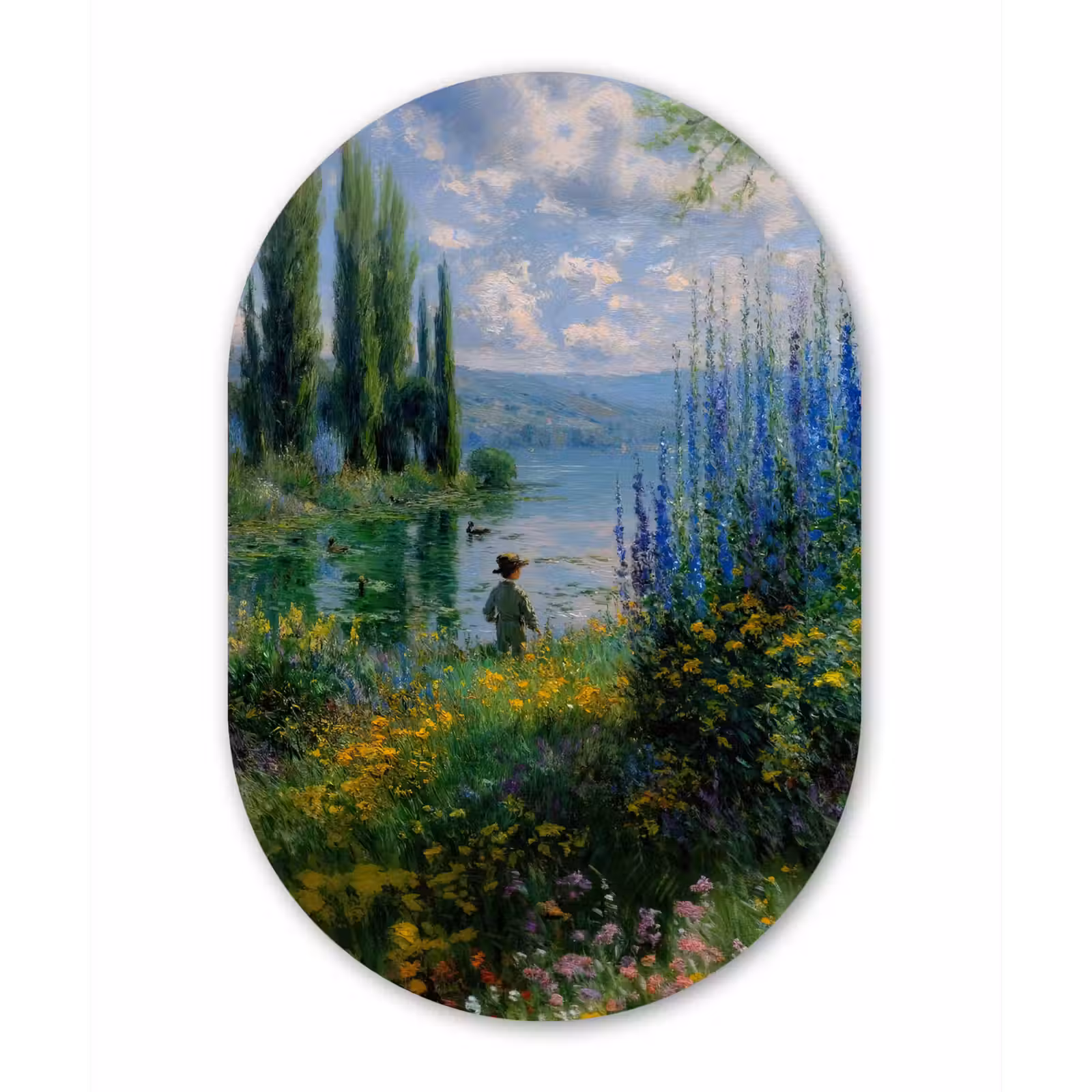 Wandoval Glas – Bloemen - Meer - Bergen - Groen — 1