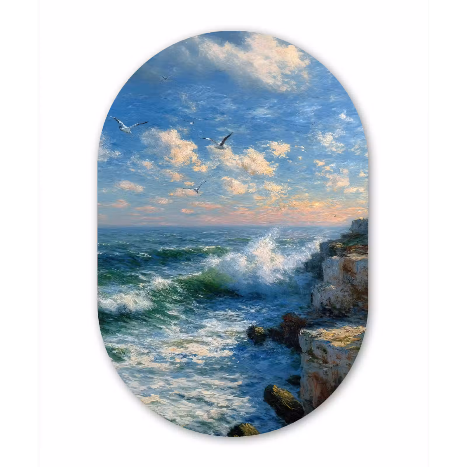 Wandoval Glas – Zee - Golven - Rotsen - Meeuwen — 1