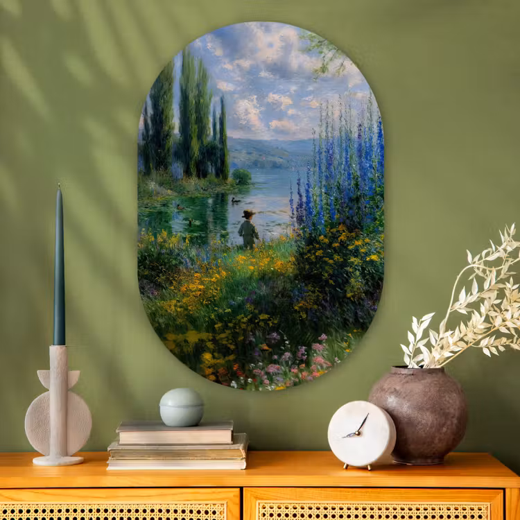 Wandoval Glas – Bloemen - Meer - Bergen - Groen — 2