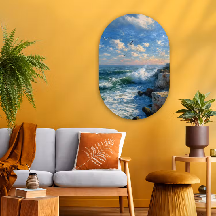 Wandoval Glas – Zee - Golven - Rotsen - Meeuwen — 3