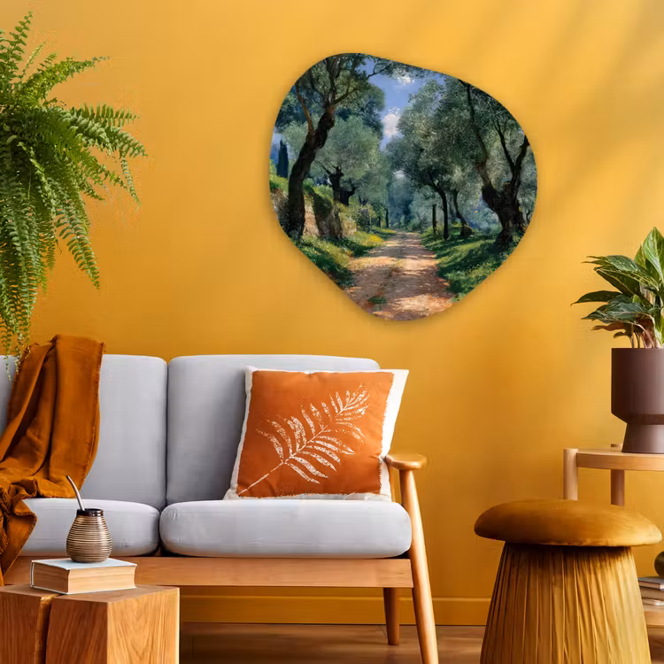 Organisch schilderij - Glas - Pad - Bomen - Schaduw - — 3