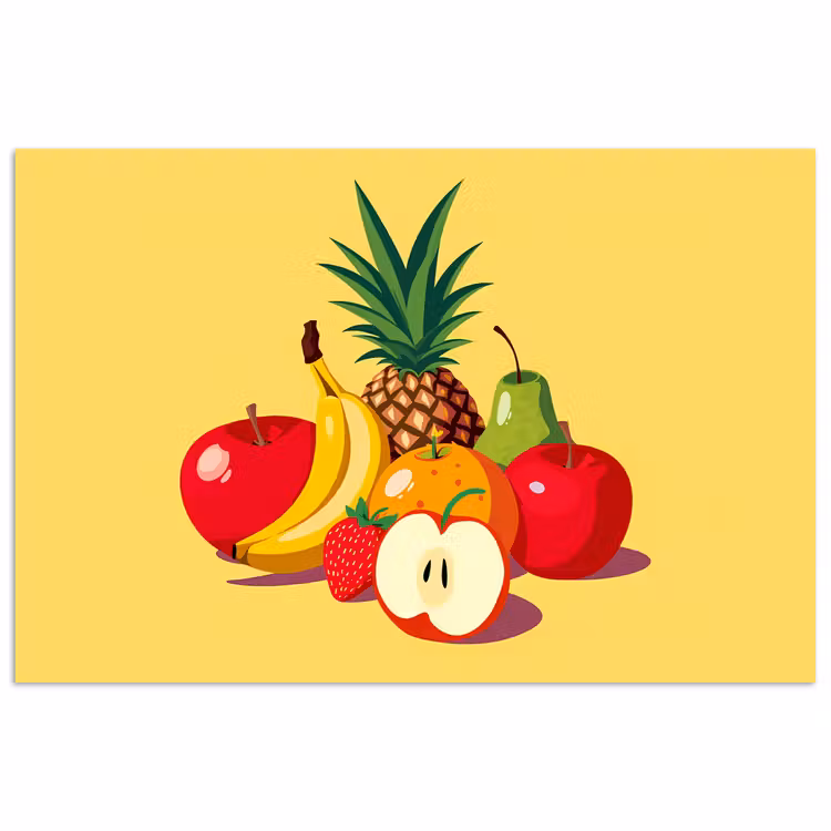 Poster – Fruit - Illustratie - Kleurrijk — 1