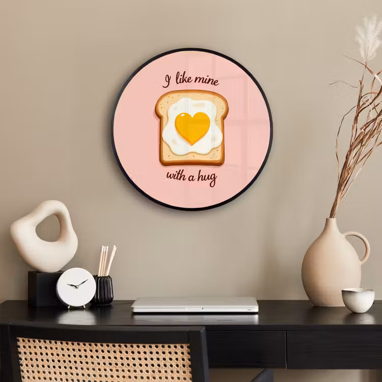 Ronde fotolijst - Brood - Illustratie - Quote - Roze — 3