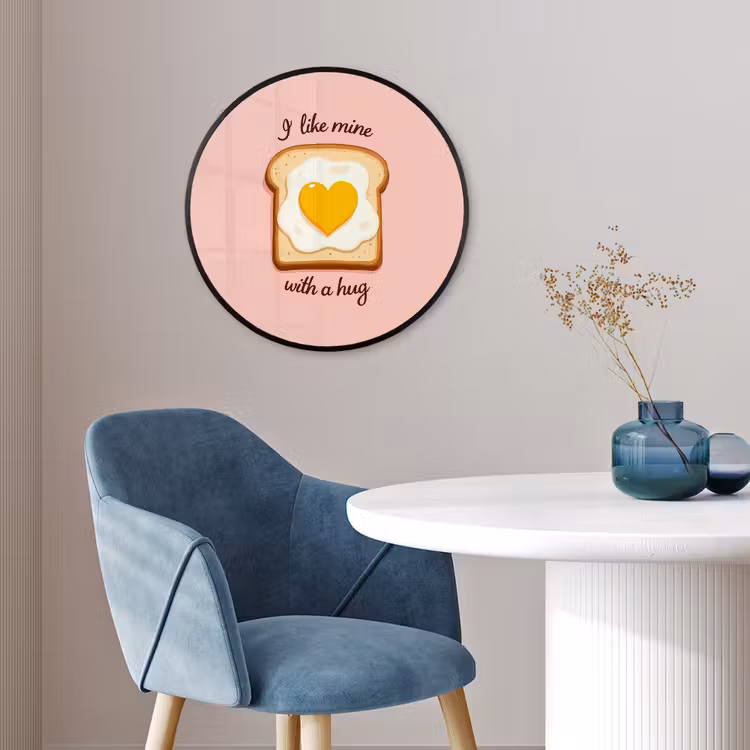 Ronde fotolijst - Brood - Illustratie - Quote - Roze — 4