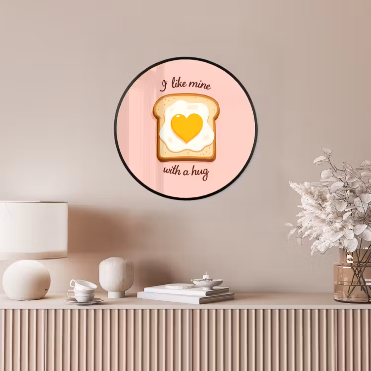 Ronde fotolijst - Brood - Illustratie - Quote - Roze — 5