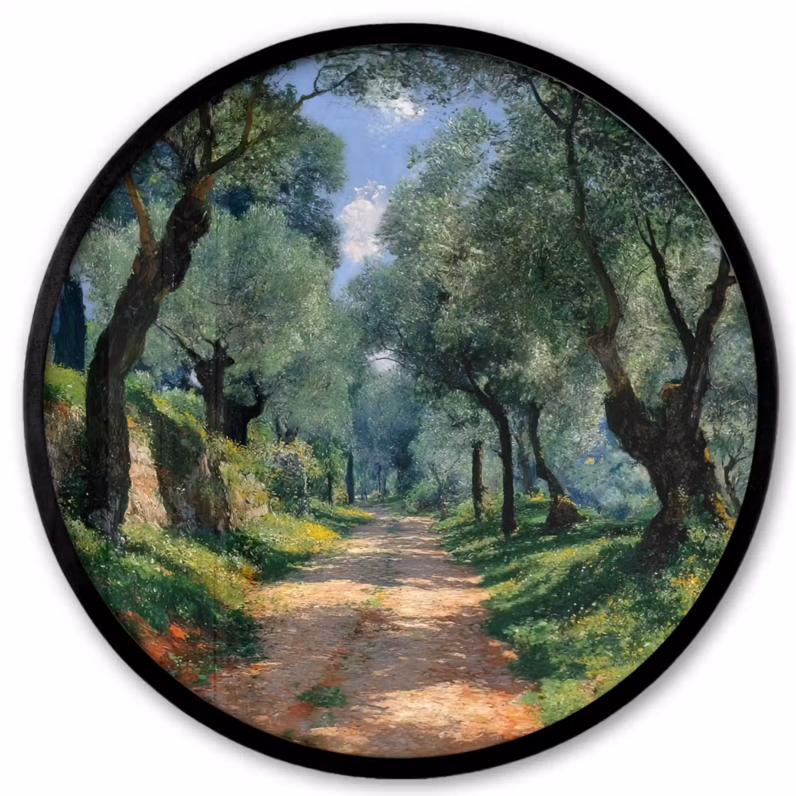 Fotolijst rond zonder passe partout - Pad - Bomen - Schaduw - — 1