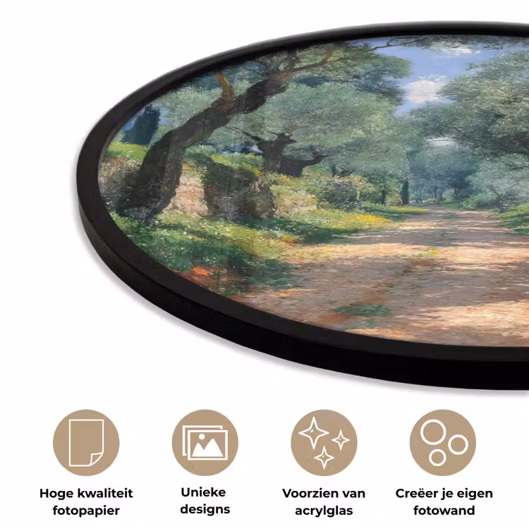 Fotolijst rond zonder passe partout - Pad - Bomen - Schaduw - — 2