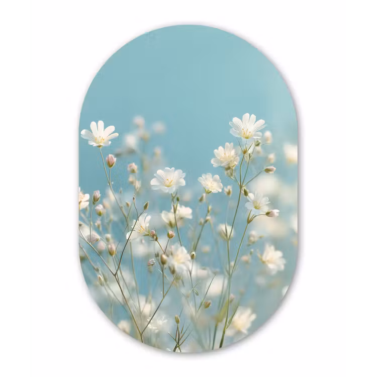 Wandoval Glas – Stengels - Bloemen - Lucht - Wit — 1