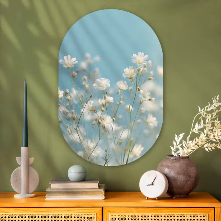 Wandoval Glas – Stengels - Bloemen - Lucht - Wit — 2