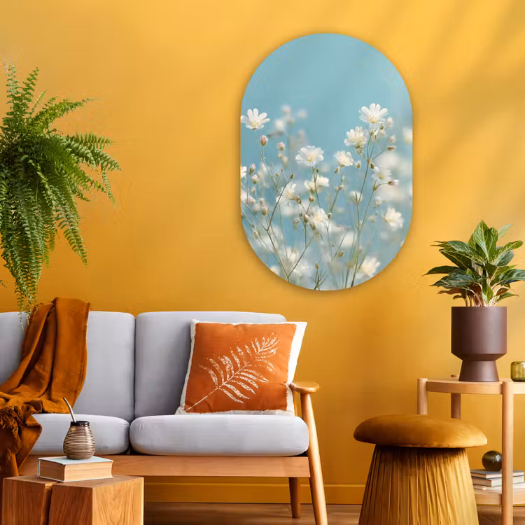 Wandoval Glas – Stengels - Bloemen - Lucht - Wit — 3