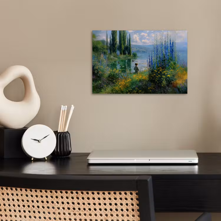 Poster – Bloemen - Meer - Bergen - Groen — 2