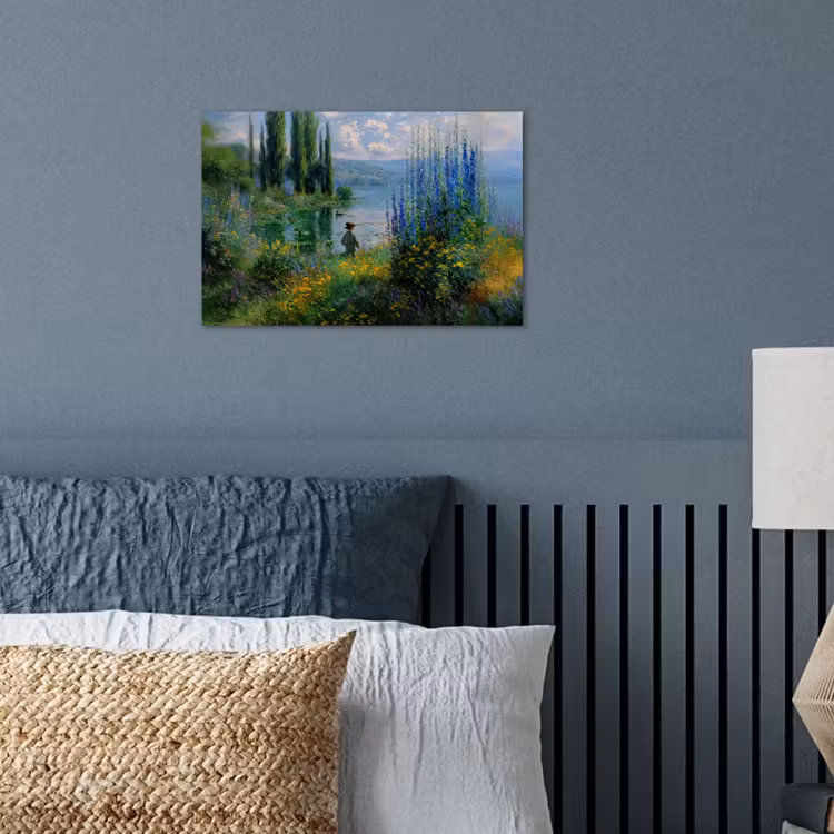 Poster – Bloemen - Meer - Bergen - Groen — 3