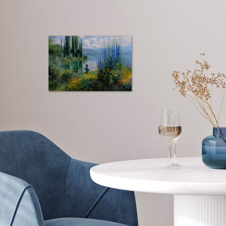 Poster – Bloemen - Meer - Bergen - Groen — 4