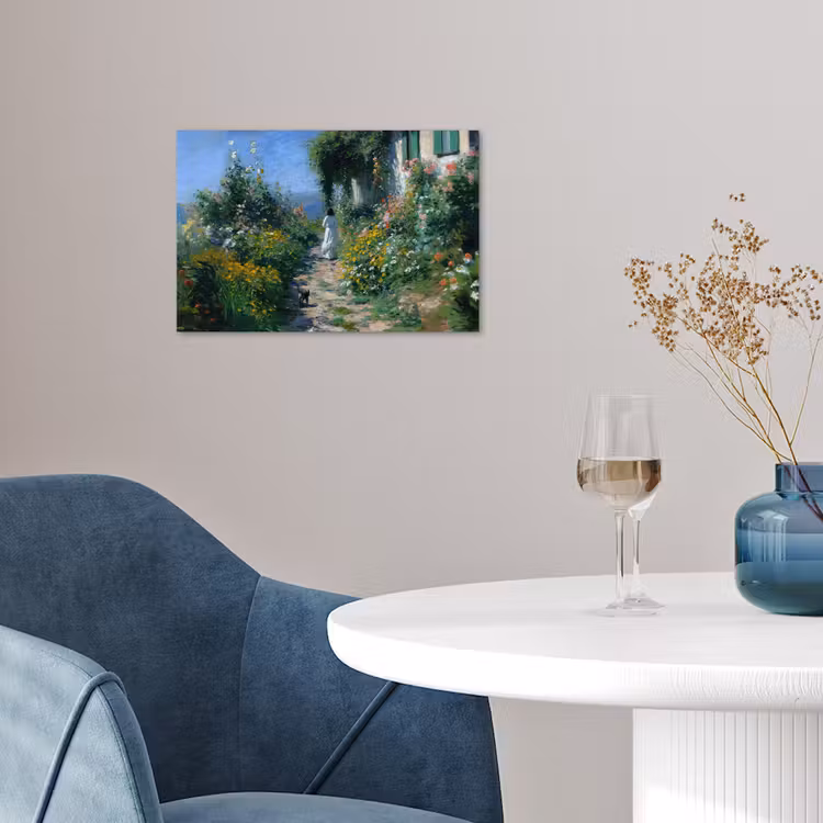 Poster – Kat - Vrouw - Bloemen - Huis — 4