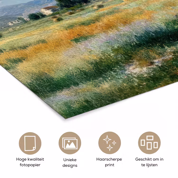Poster – Landschap - Strobalen - Bergen - Wolken — 5