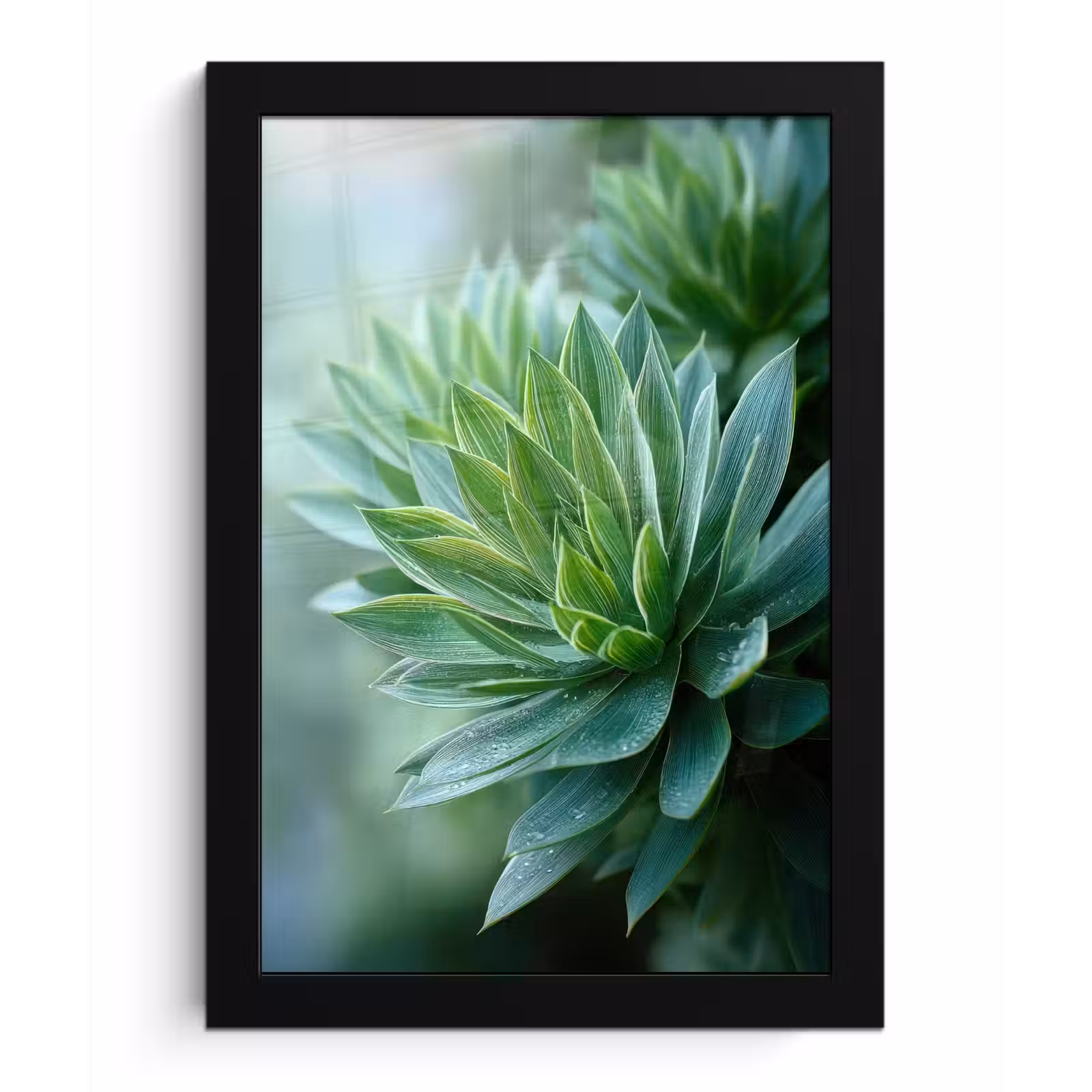 Poster met lijst - Blad - Plant - Groen - Textuur — 1