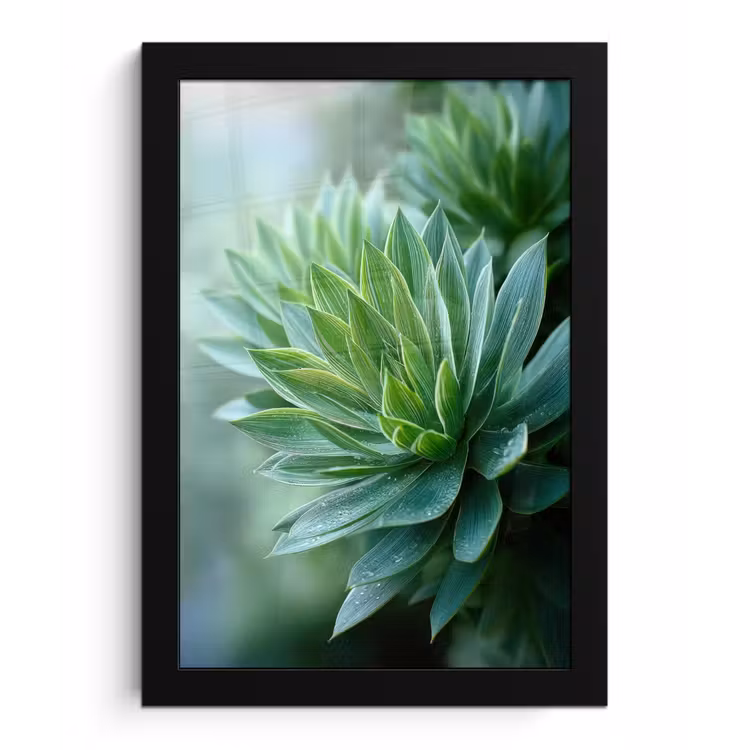 Poster met lijst - Blad - Plant - Groen - Textuur — 1