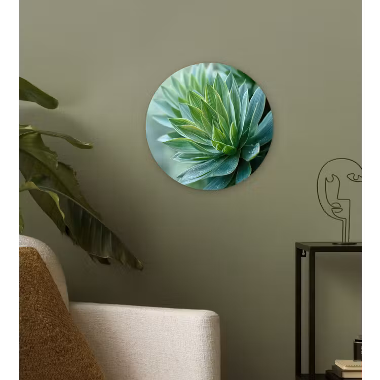 Muurcirkel glas - Blad - Plant - Groen - Textuur — 3
