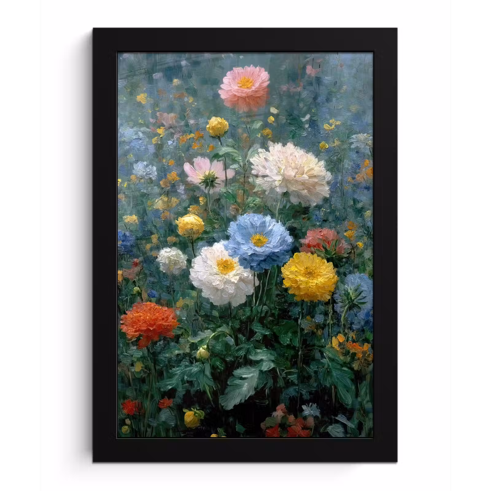 Poster met lijst - Close-up - Veld - Bloemen - Kleurrijk — 1