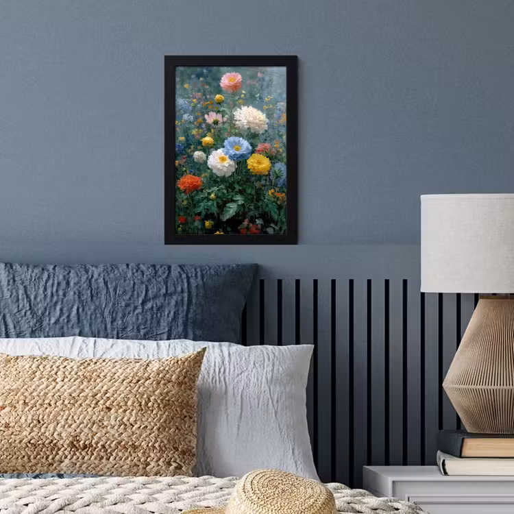 Poster met lijst - Close-up - Veld - Bloemen - Kleurrijk — 3
