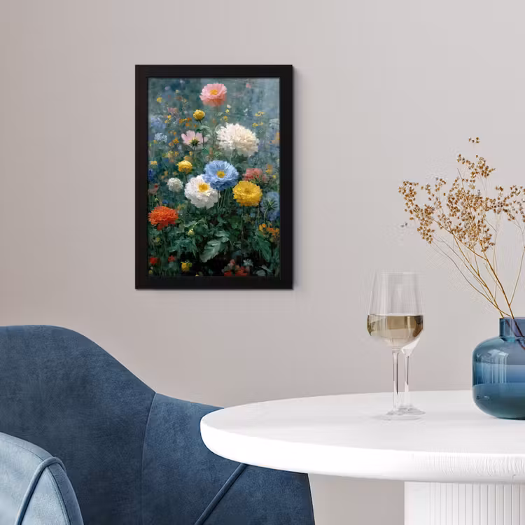 Poster met lijst - Close-up - Veld - Bloemen - Kleurrijk — 4