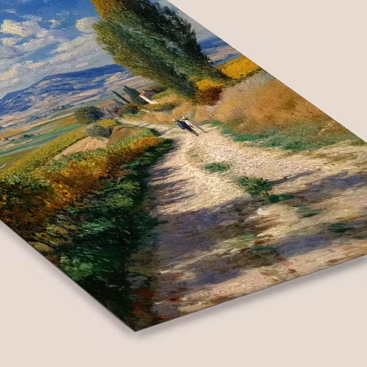 Poster met lijst - Mensen - Wandelen - Zandpad - Velden — 7