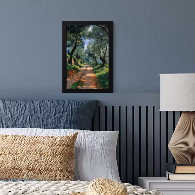 Poster met lijst - Pad - Bomen - Schaduw - — 3