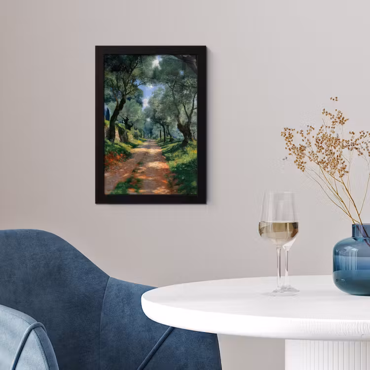 Poster met lijst - Pad - Bomen - Schaduw - — 4