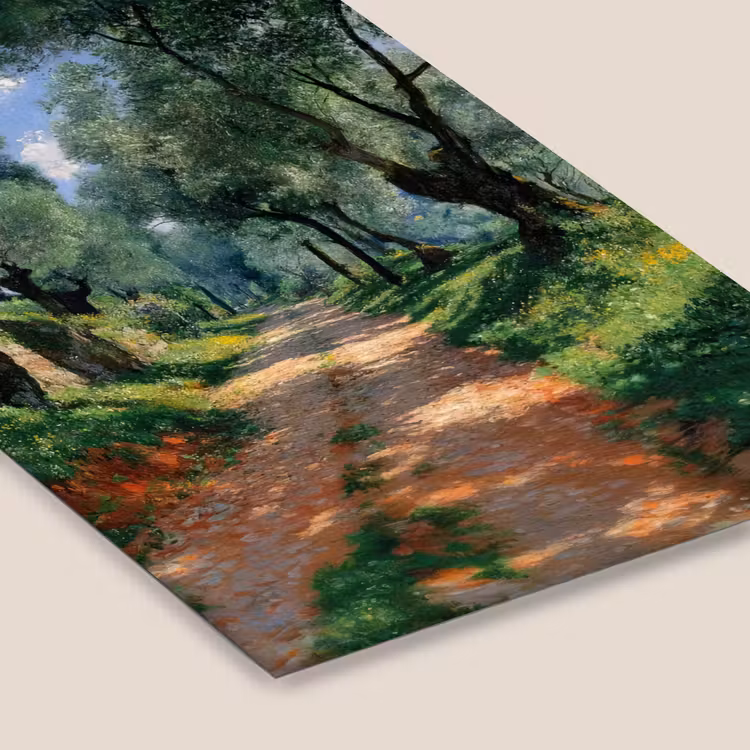 Poster met lijst - Pad - Bomen - Schaduw - — 7