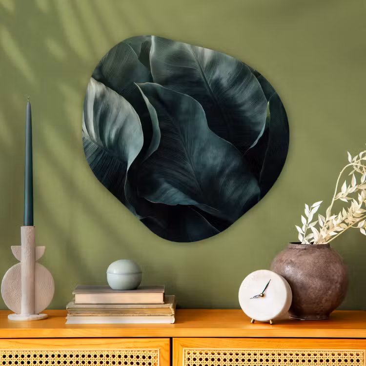 Organisch schilderij - Glas - Groen - Bladeren - Glad - Nerven — 2