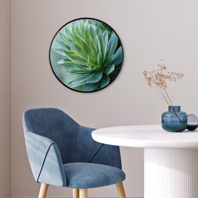 Ronde fotolijst - Blad - Plant - Groen - Textuur — 4