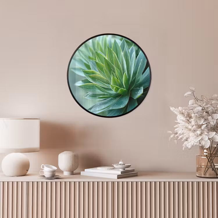 Ronde fotolijst - Blad - Plant - Groen - Textuur — 5