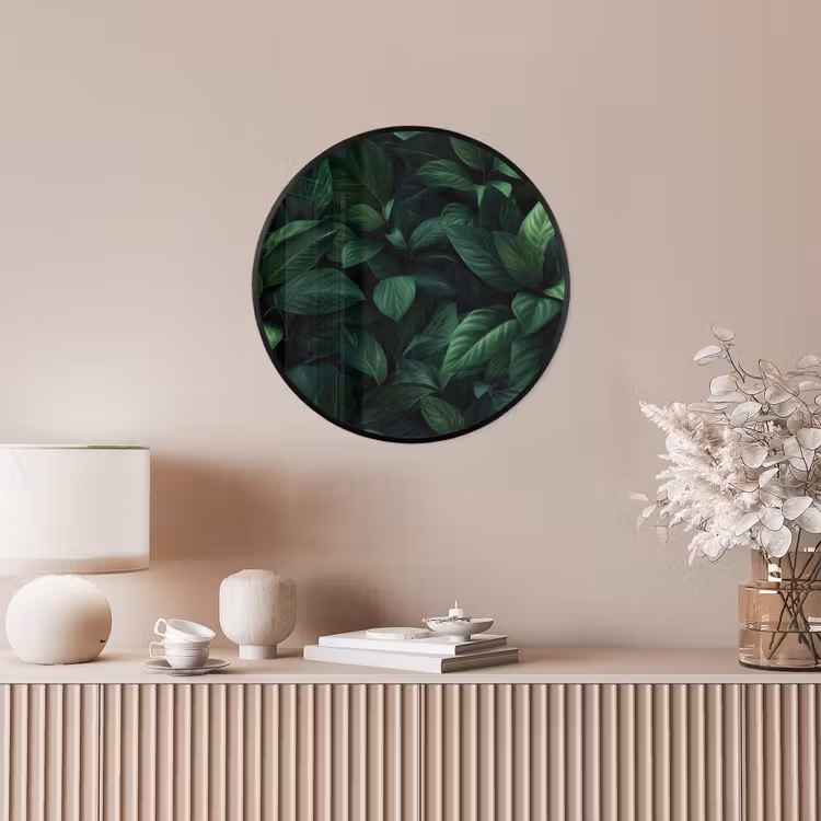 Ronde fotolijst - Bladeren - Ovaal - Groen - Nerven — 5