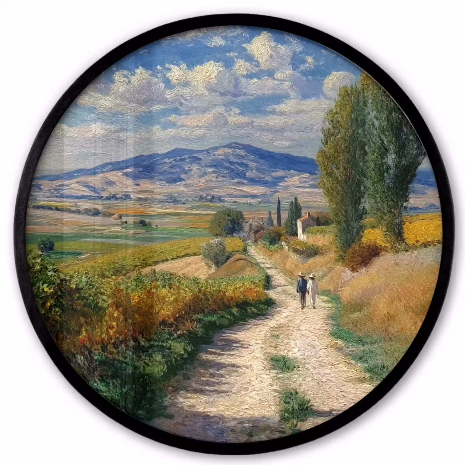 Fotolijst rond zonder passe partout - Mensen - Wandelen - Zandpad - Velden — 1