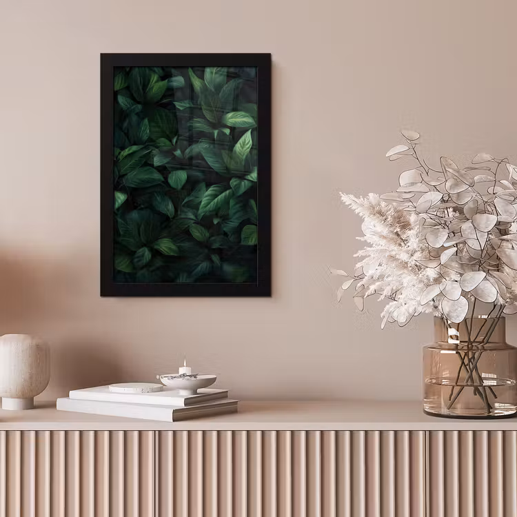 Poster met lijst - Bladeren - Ovaal - Groen - Nerven — 5