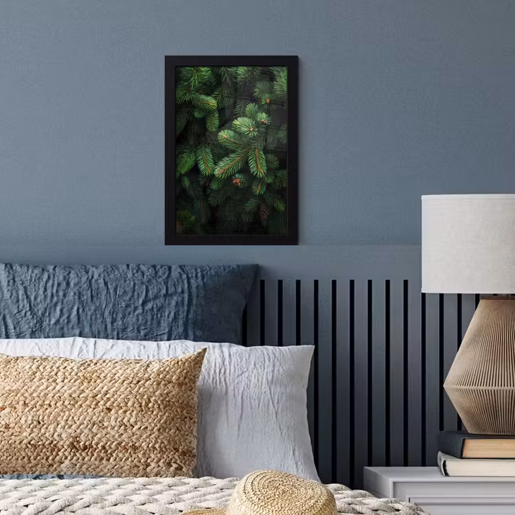 Poster met lijst - Sparrentakken - Knoppen - Naalden - Groen — 3