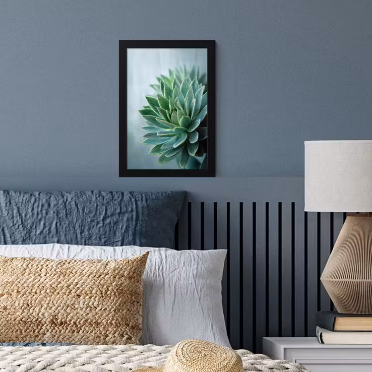 Poster met lijst - Vetplant - Bladeren - Groen - Wazig — 3