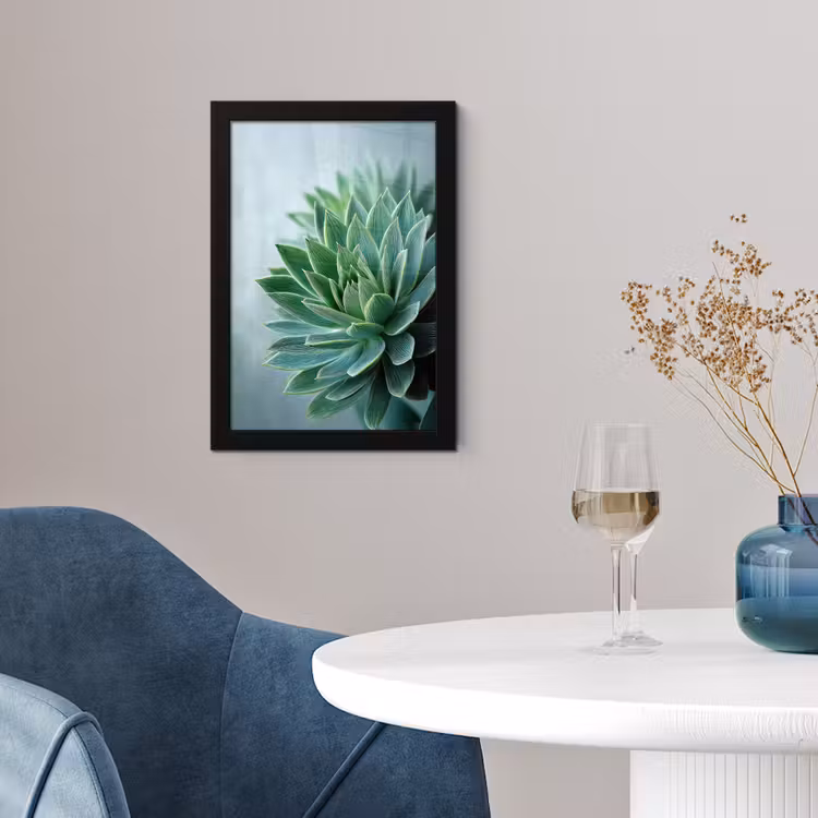 Poster met lijst - Vetplant - Bladeren - Groen - Wazig — 4