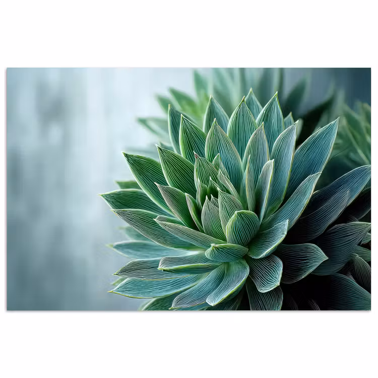 Poster – Vetplant - Bladeren - Groen - Wazig — 1