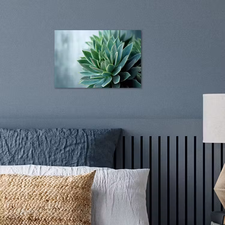 Poster – Vetplant - Bladeren - Groen - Wazig — 3