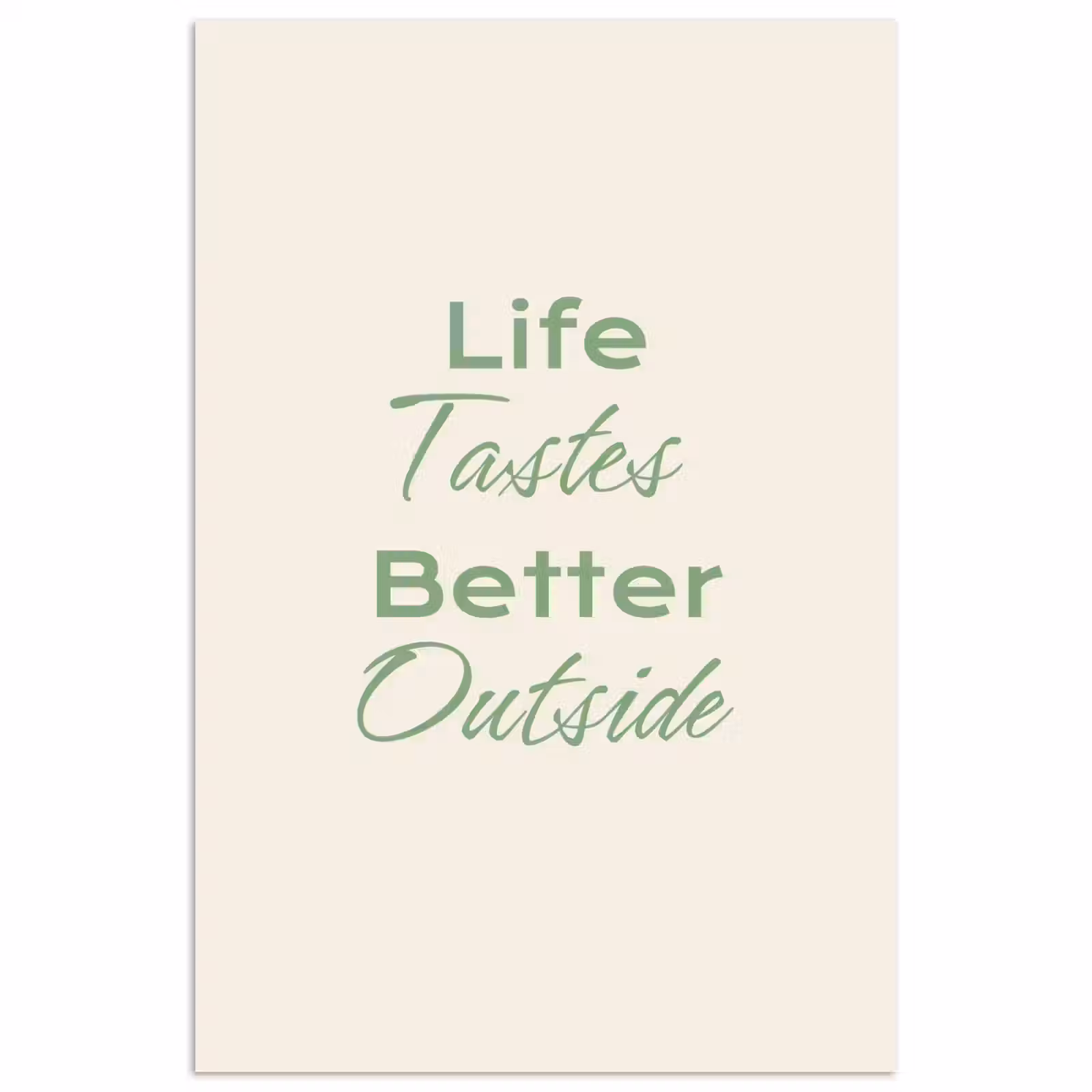 Poster – Tekst - Sierlijk - Letters - Groen — 1