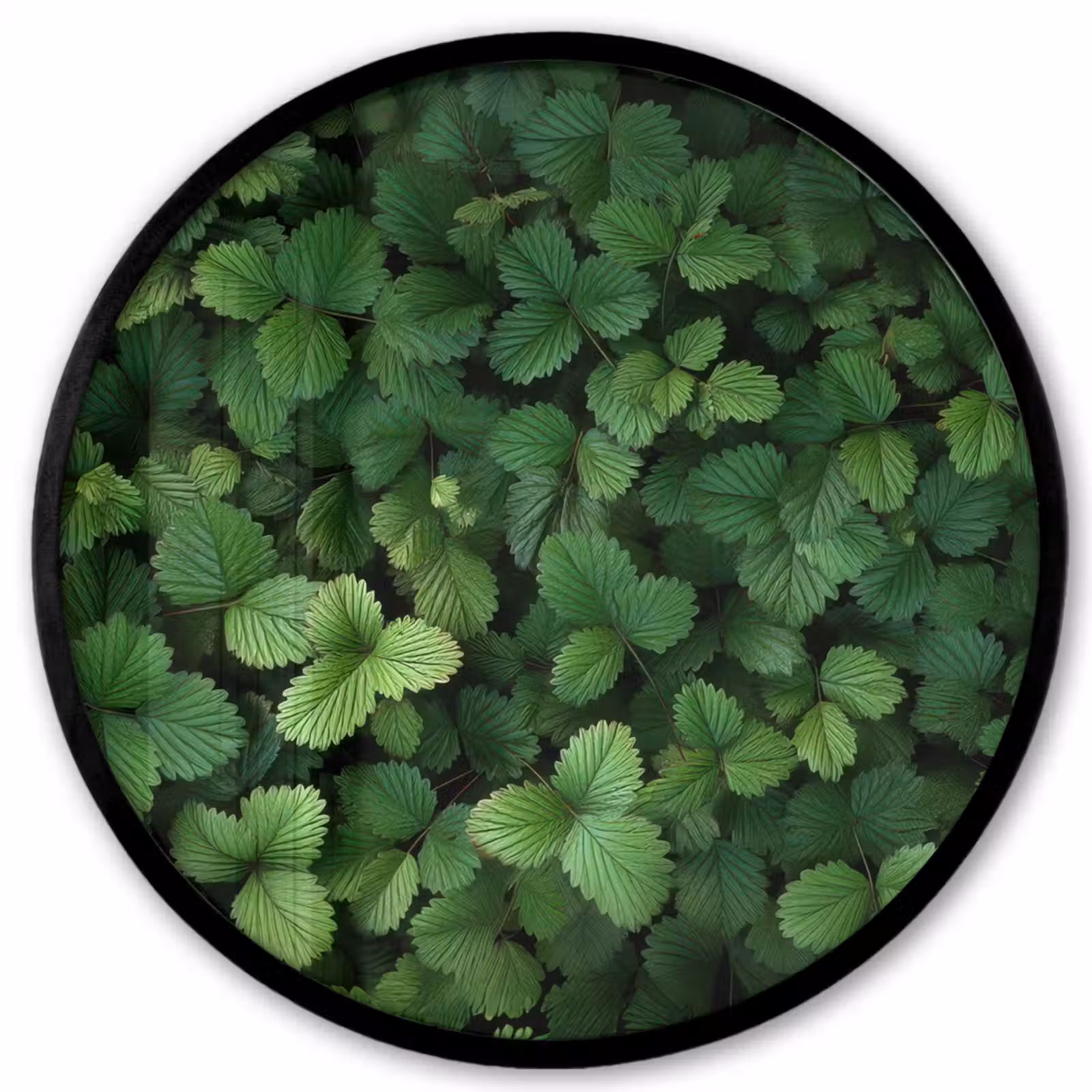 Ronde fotolijst - Groen - Bladeren - Kartel - Zonlicht — 1