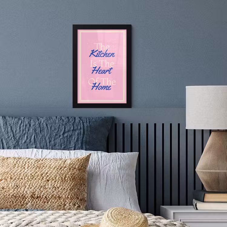 Poster met lijst - Tekst - Blauw - Keuken - Kader — 3